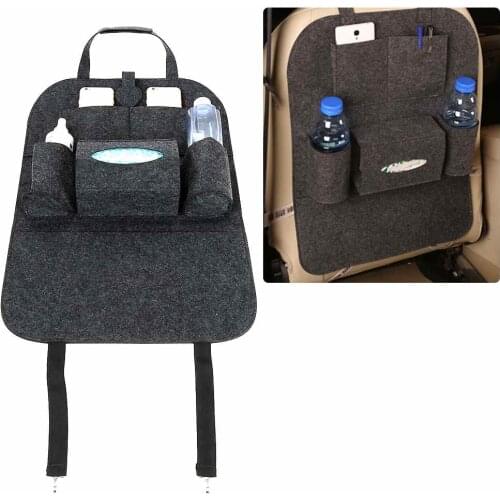 Back Seat Felt Tidy Organiser Multi Pocket Pouch Storage Bag Universal For Car