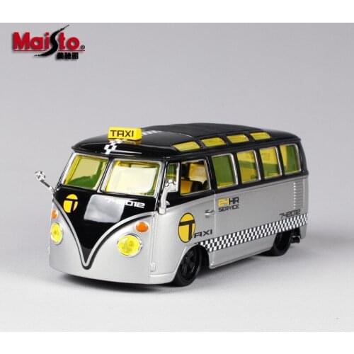Maisto 1:25 Volkswagen VAN SAMBA Simulation Alloy Retro Taxi Car Model Crafts Decoration Collection Toy Tools Gift Children
