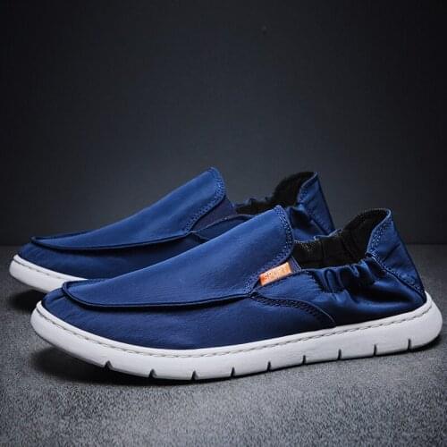 2021 Casual 39-44 Summer Spring Autumn Canvas Shoes Man Woman Easy Take-Off Soft Comfortable Cloth Loafers Cool Light Slip-Ons