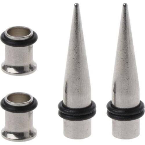 Gauge 7mm Pair of 316l Steel Tapers and Tunnels Ear Stretching Kit Body Jewelry