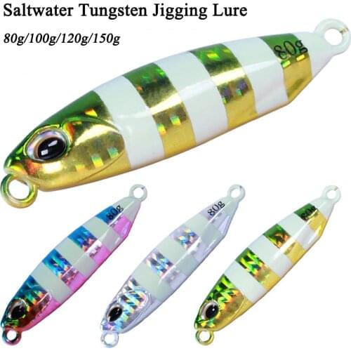 2021 New Luminous Vertical Tungsten Jig Lure Deep Sea Fishing Jigging Metal Spoon Lure Spinning Boat Fishing TG Jigbait Baits
