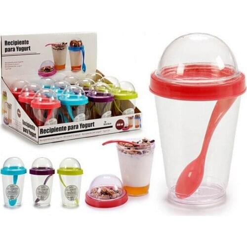 Tin With lid Spoon (9 x 15 x 9 cm) (350 ml)