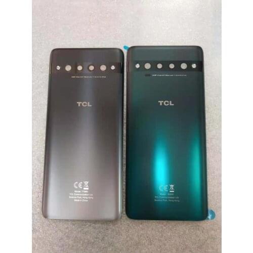 Original Battery Back Cover Door Housing Rear Case + Flash For TCL 10 PRO T799H Phone Lid Shell Parts
