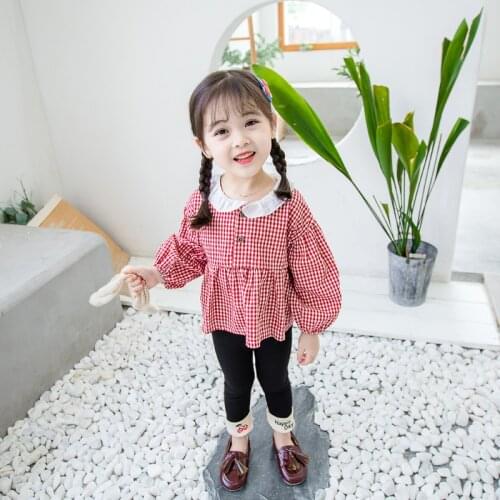 1-3 Age girl clothes spring autumn two-piece fashion sweet casual striped plaid sports coat+ pants Korean quality child clothing