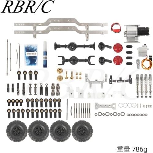 RBR/C WPL D12 1:10 4WD Remote Control Model RC Car DIY Modified Fitting Accessory Parts 4X4 Full Metal Chassis R582