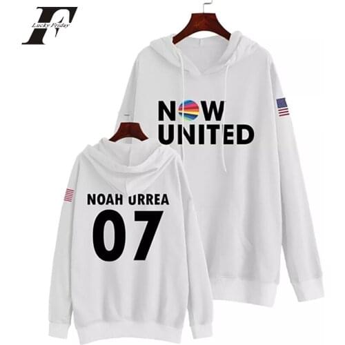 Now United Hooded Hoodies Sweatshirts Flag United Noah Urrea 07 Pullover Unisex Harajuku Tracksuit Kpop 2020 Usa Men/women Print