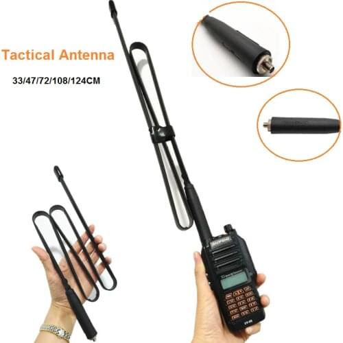 CS Tactical Antenna for Waterproof Walkie Talkie Baofeng UV-9R Plus Antenna VHF UHF 144/430Mhz UV-9R SMA-Female Foldable Antenna