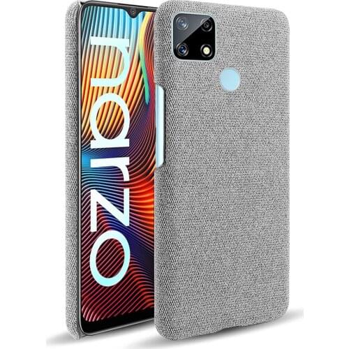 Cloth Cases For OPPO Realme Narzo 20 Case Slim Retro Cloth Hard Cover For OPPO Realme Narzo 20 Narzo20 RMX2193 6.5" Funda Coque