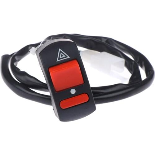 Universal 1pc Universal Motorcycle Handlebar Flameout Switch ON OFF Button for Moto Motor ATV Bike DC12V/10A Black