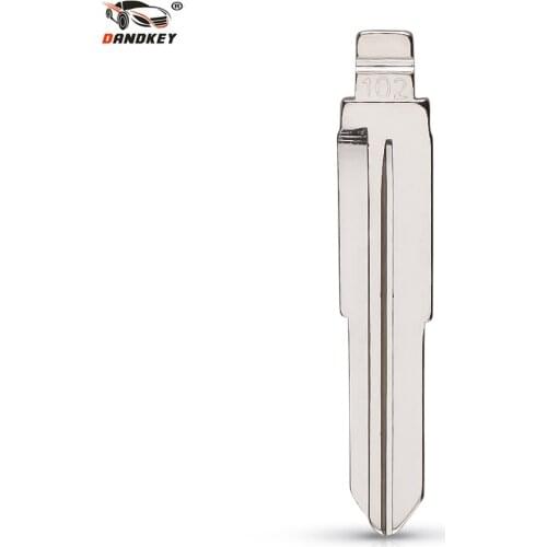 Dandkey Metal Blank Uncut Replacement Flip KD Remote Key Blade Type #102 For New FAW-JIABAO NO.102 Blade