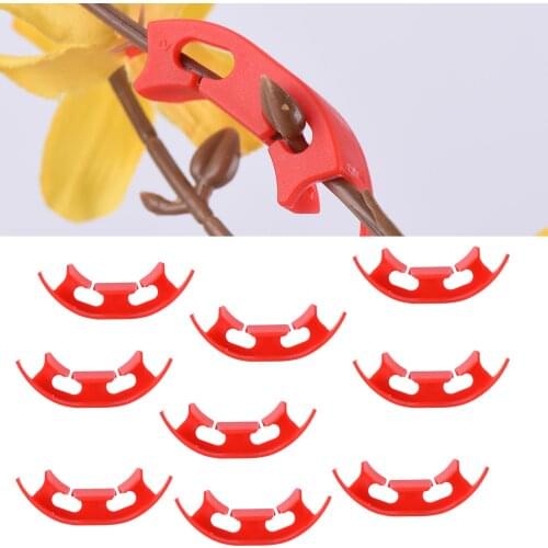 Plant Bender Clip Seedling Reinforcement Clips Anti-bending Reuseable 100pcs PVC Plastic Branches Tomato Clamp