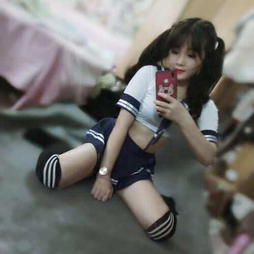 Women Japanese Sex School Uniforms Mini Skirt High School Student JK Suit Sailor Tube Tops Sexy Lingerie Cosplay Costume