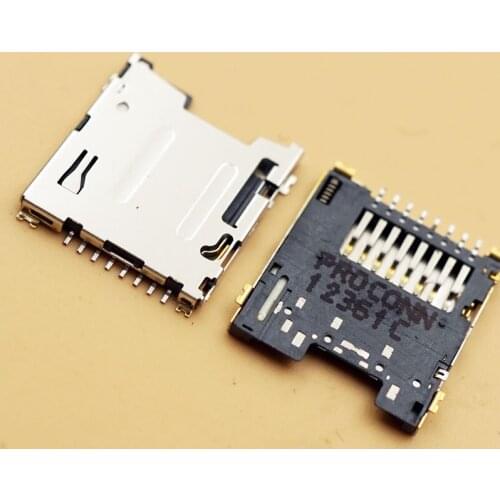 100pcs SPPN06-A0-0000 Self Push Micro sim Connectors Socket Slot for PROCONN