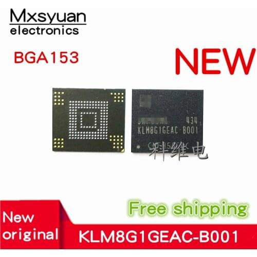 2PCS~10PCS/LOT KLM8G1GEAC-B001 KLM8GIGEAC-B00I BGA153 New original eMMC NAND flash memory