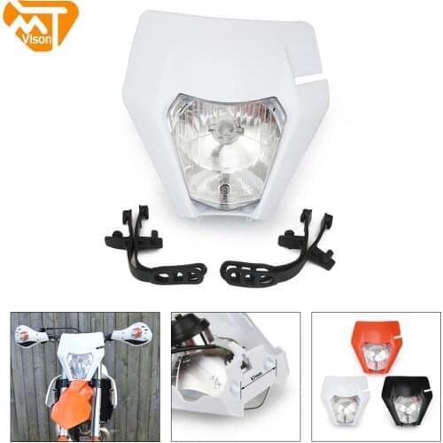 2017 Motorcycle Universal Headlight Headlamp Light For KTM EXC EXCF SXF SX XC XCW XCF XCFW Supermoto Dirt Bike Headlamps H4 Bulb