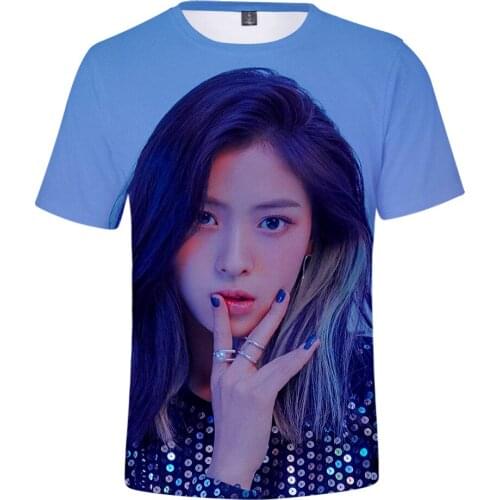 2021 New ITZY Printed T Shirts Men/Women Summer Fashion Harajuku Korea Idol Short Sleeve 3D Print Hot Singer ITZY T-Shirt Tops