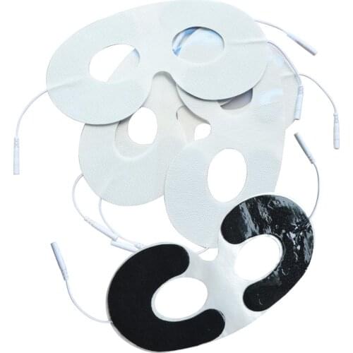 50pcs TENS Electrode Pads Eyes Massage Reduce Eye Wrinkles Lighten Eye Fatigue With Plug Hole 2.0mm For Therapy Device