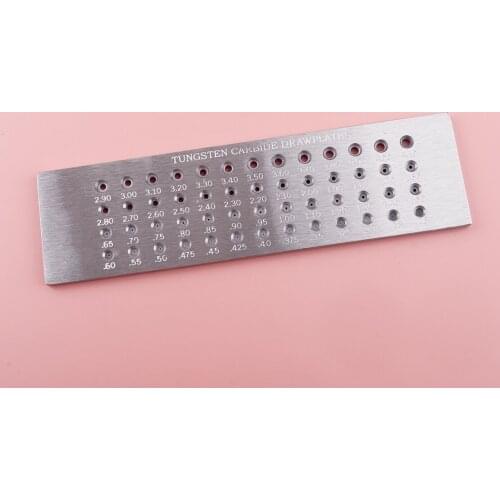 52 Round Holes Tungsten Carbide Wire Drawplate for Jewelry Making 0.26mm-4.10mm DIY