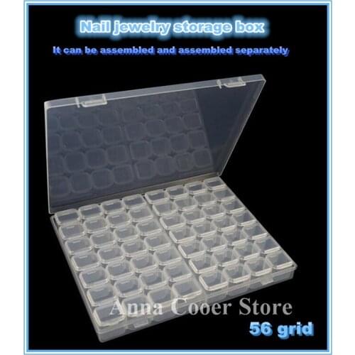 56 Grids 5D DIY Diamond Painting Drill Box Jewelry Box Rhinestone Embroidery Crystal Bead Organizer Storage Case Container new