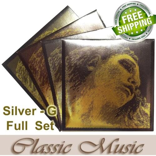 Free shipping ,Evah Pirazzi Gold Violin Strings Full Set (Sliver G) ,Set Ball End, 4/4, made in Germany
