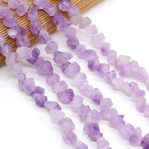 Irregular Gravel Stone Beads Natural Amethysts Loose Beads For Jewelry Making Necklace Bracelet 3x5-4x6mm Length 40cm