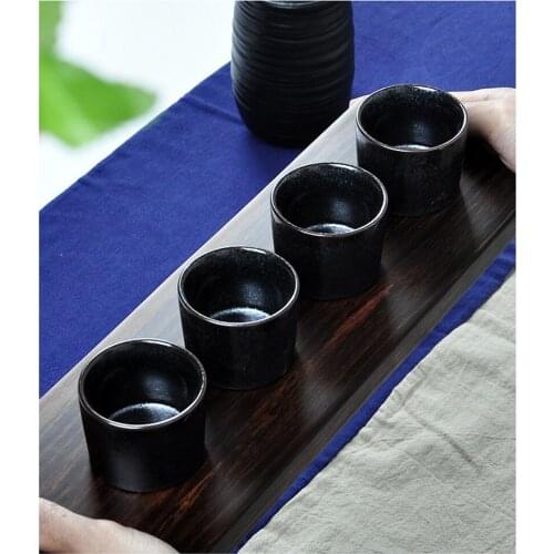 Gongfu Natural Bamboo Tea Serving Tray Kung Fu Cast Iron Tea Tray