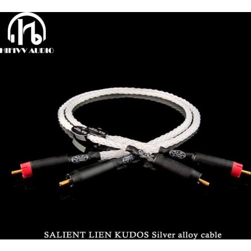 HI end audio RCA cable of amplifier Signal Cable SALIENT LIEN KUDOS Gold silver alloy line ETI EICHMANNBullet Plug RCA to RCA