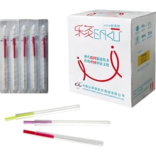 Acupuncture beauty massage needle plastic handle needle single use single packing P type acupuncture needle0.12/0.14/0.16mm