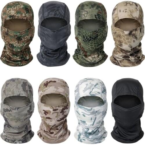 Multicam Camouflage Balaclava Full Face Scarf Mask Hiking Cycling Hunting Outdoor Military Head Cover Tactical Airsoft Cap Men
