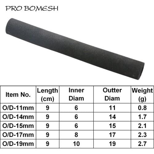 ProBomesh 10Pcs/Pack 9cm Lightweight EVA Reel Seat Arbors O.D 11mm 14mm 15mm 17mm 19mm DIY Fishing Rod Building Component Repair