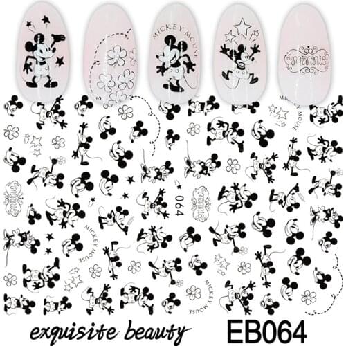 Mickey Minnie Mouse Nail Art Stickers Tips Childrens Animation Peripherals Creativity Manicure Foils Accessories Decor Decals