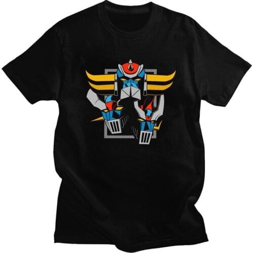 UFO Robot Goldrake Grendizer Mazinger Z T Shirt Men Cotton Tshirt Tee Tops Short Sleeves Go Nagai Japanese Mecha Anime T-shirts