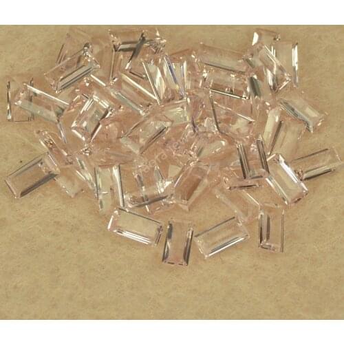 Wholesale 1x1.5~4x6mm 5A Lab Pink Morganite Nano Stone Loose Rectangle Baguette Shape Step Cut Synthetic Gems For Jewelry Making