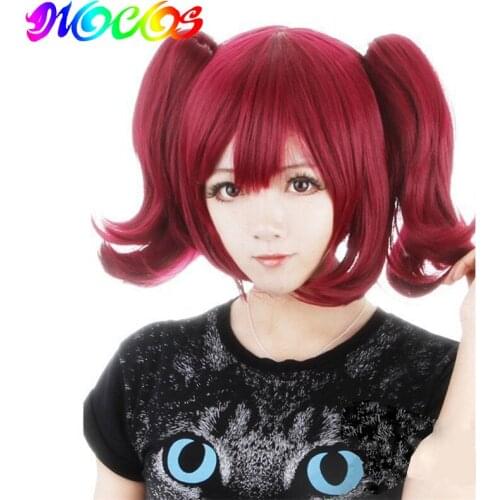 DIOCOS Anime Black Butler Mey Rin Cosplay Costume Wigs Heat Resistant Synthetic Hair Ponytails Hair for Halloween Party