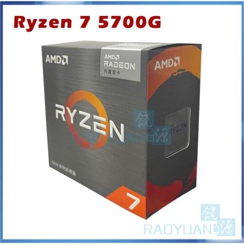 AMD Ryzen 7 5700G R7 5700G 3.8GHz Eight-Core 16-Thread 65W CPU Processor L3=16M 100-000000263 Socket AM4 New and have fan
