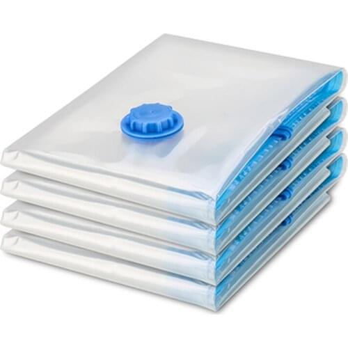 Transparent vacuum storage bag compression seal household clothing pillow bedding travel storage bag space saving bag packaging