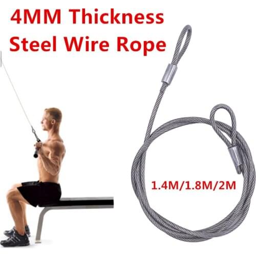 1.4M/1.8M/2M Replacement Home Gym Cable Multifunction Steel Wire Rope for Heavy Duty Weight Lift Pulley System Accessories