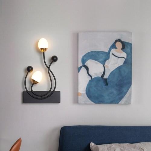 Modern Minimalist Led Wall Light for Living Room Bedroom Bedside Black Aisle Hallway Staircase Indoor Sconce Lamp Decor Fixtures