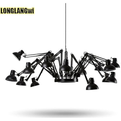 Retro telescopic chandeliers Spider chandelier Nordic living room restaurant lamps indoor lighting