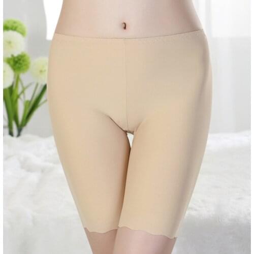 Women Summer Underpant Seamless Safety Shorts Tight Trouser Girls Underwear Invisible Under Skirt Anti Emptied Boyshorts Panties
