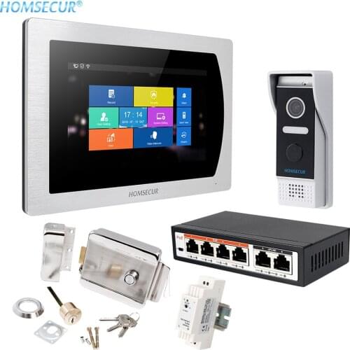HOMSECUR 7" PoE WIFI Video Door Phone Intercom System with Dual-way Intercom BC031IP-B+BM717IP-S