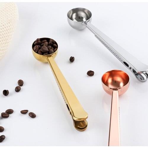Spoon Clip Easy to Use Multifunctional Stainless Steel Measuring Spoon Clamp for Home sealing clip coffee beans sealing clip