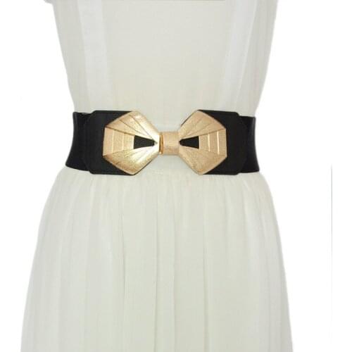 New Fashion Korean Style Buckle Elastic Wide Belt Wide Cummerbund Strap Belt Waist Female Women Accessories