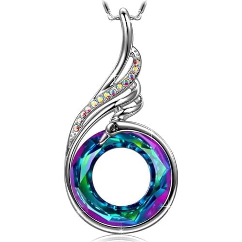 New Arrival Bohemia Ethnic Phoenix Peacock Pendant Necklace for Women Ethnic Magic Crystal Clavicle Sweater Necklace Jewelry