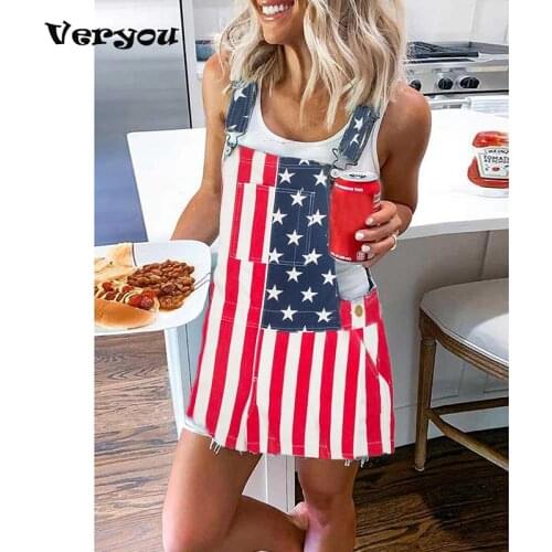 Women Summer Denim Mini Dress Sundress Casual Loose Overalls Beach Dresses Female Adjustable Strap Plus Size Denim Dress