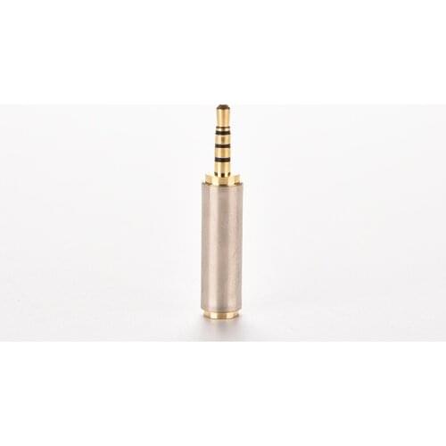 1PC hot sales Gold 2.5 Mm Male To 3.5 Mm Female Audio Stereo Adapter Plug Converter Headphone Jack
