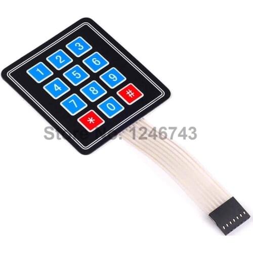 1PCS 4*3 Matrix Array 12 Key Membrane Switch Keypad Keyboard for Arduino AVR PI C