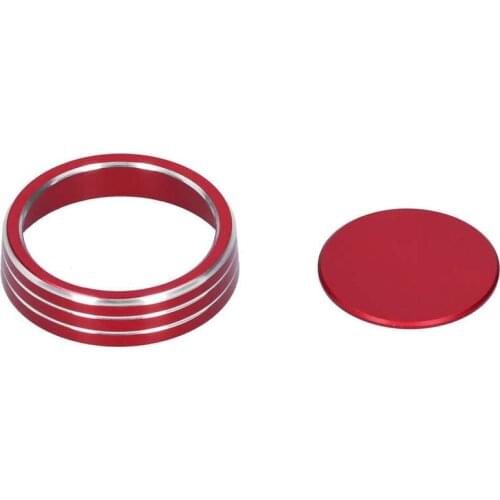 2pcs Central Control Button Trims Multimedia Knob Rings Aluminum Alloy Decoration Fit for A4L 2017