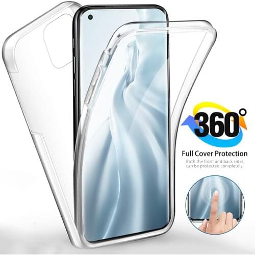 360 Full Body Case For Xiaomi Mi 11 Double Sided Silicone TPU Transparent For Xiaomi11 5G Xiomi Xaomi Mi11 Clear Shockproof Phon