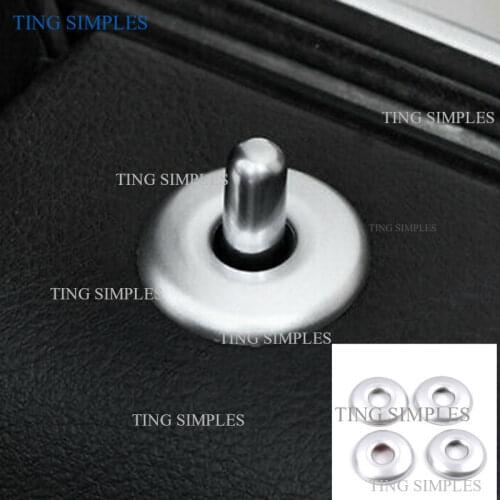ABS chrome Matte Interior Door Lock Pin Cover Trim 4pcs For Cadillac XT6 2020 2021 accessories car styling